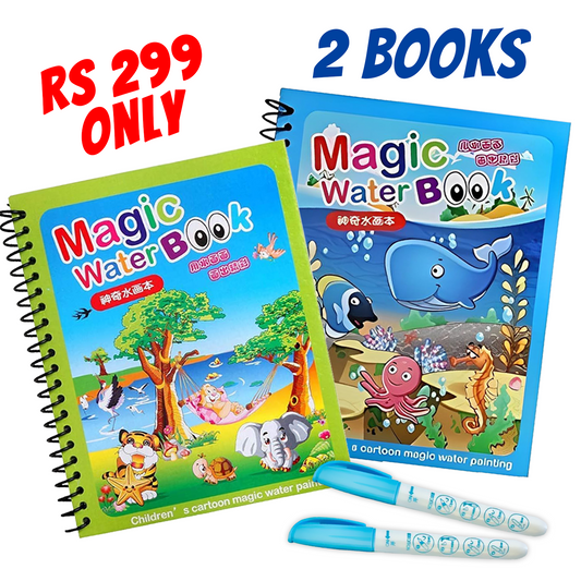 Reusable Magic Coloring Book With Water Pen (8 Pages)