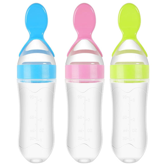 Silicone Baby Spoon Feeding Bottle